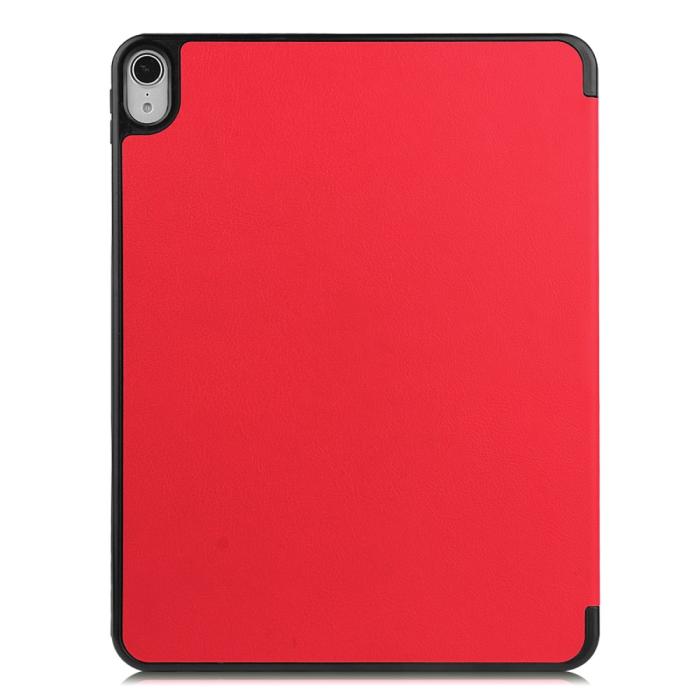 Bild 3, iPad Air 2025-2020 Fodral Tri-Fold Litchi Röd