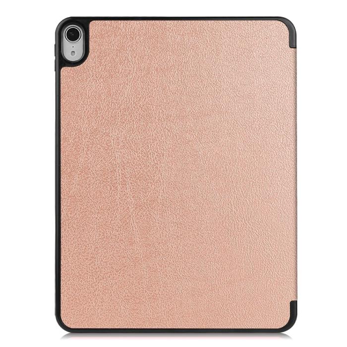 Bild 3, iPad Air 2025-2020 Fodral Tri-Fold Litchi Roséguld