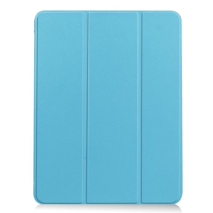 Bild 2, iPad Air 2025-2020 Fodral Tri-Fold Litchi Blå