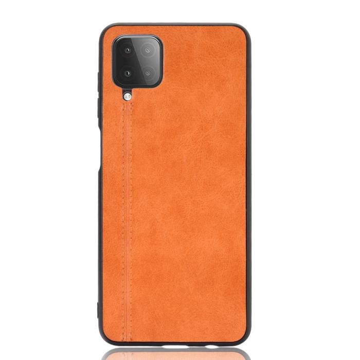 Bild 2, Samsung Galaxy A12 - Läderbelagt Hybrid Skal - Orange