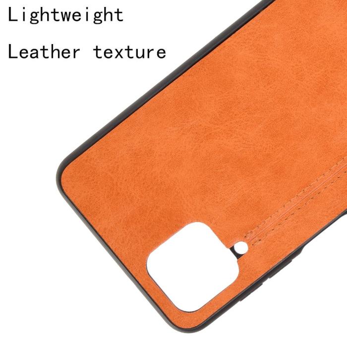 Bild 4, Samsung Galaxy A12 - Läderbelagt Hybrid Skal - Orange