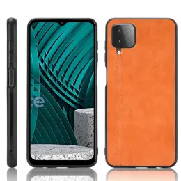 Samsung Galaxy A12 - Läderbelagt Hybrid Skal - Orange