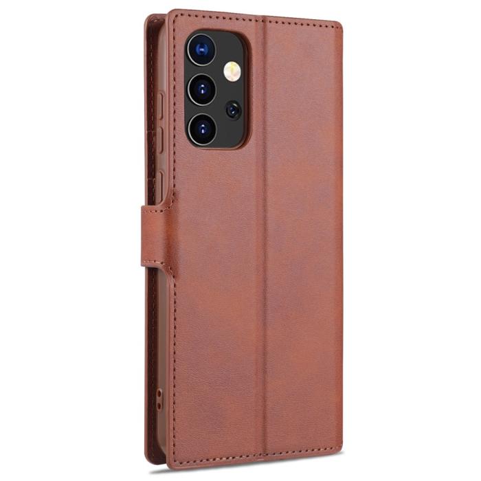 Bild 3, Samsung Galaxy A72 - AZNS Läder Fodral - Brun