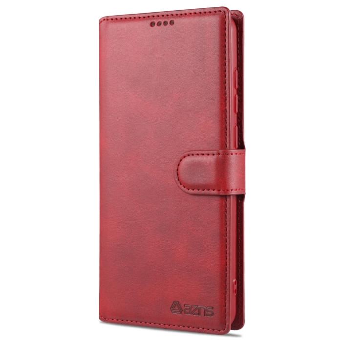 Bild 2, Samsung Galaxy A72 - AZNS Läder Fodral - Röd