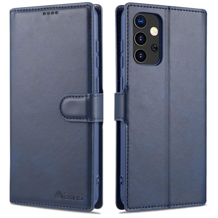 Bild 1, Samsung Galaxy A72 - AZNS Läder Fodral - Blå