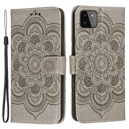 Samsung Galaxy A22 5G - Mandala Plånboksfodral - Grå