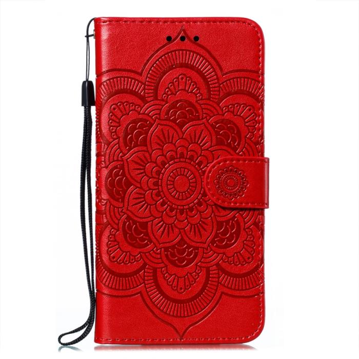 Bild 3, Samsung Galaxy A22 5G - Mandala Plånboksfodral - Röd
