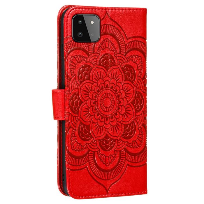 Bild 4, Samsung Galaxy A22 5G - Mandala Plånboksfodral - Röd