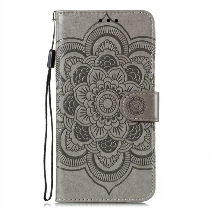 Bild 3, Samsung Galaxy A22 5G - Mandala Plånboksfodral - Grå