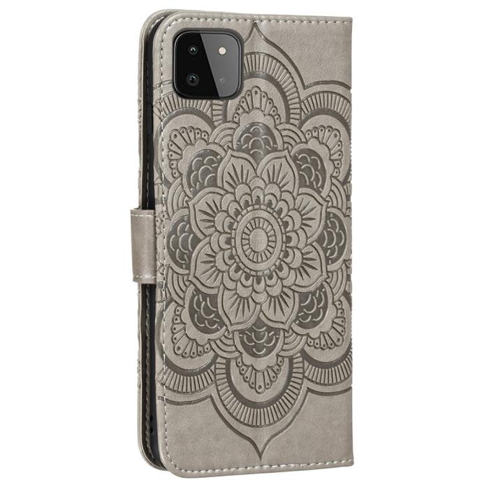 Bild 4, Samsung Galaxy A22 5G - Mandala Plånboksfodral - Grå
