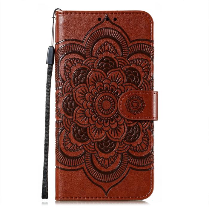 Bild 3, Samsung Galaxy A22 5G - Mandala Plånboksfodral - Brun