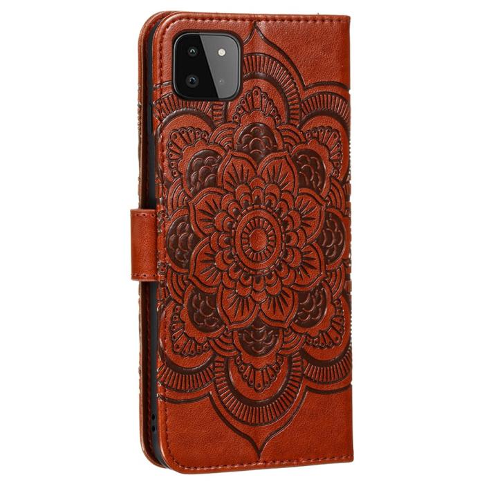 Bild 4, Samsung Galaxy A22 5G - Mandala Plånboksfodral - Brun