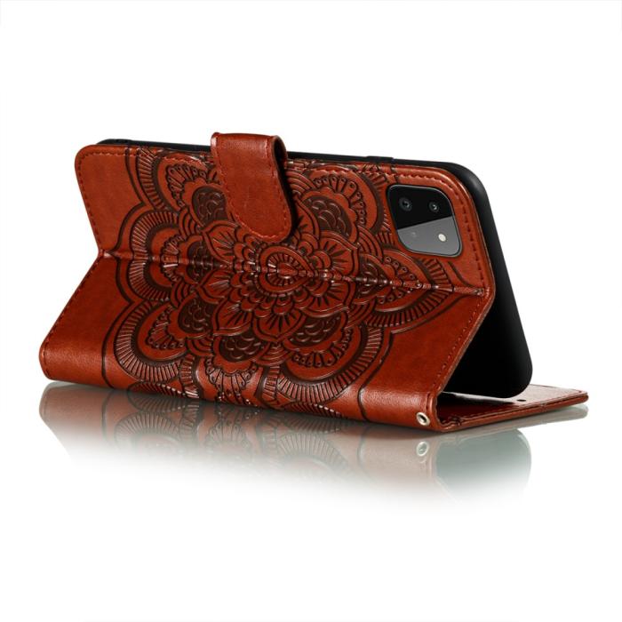 Bild 5, Samsung Galaxy A22 5G - Mandala Plånboksfodral - Brun