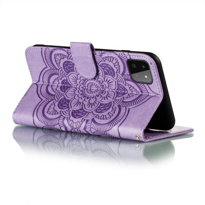 Bild 5, Samsung Galaxy A22 5G - Mandala Plånboksfodral - Lila
