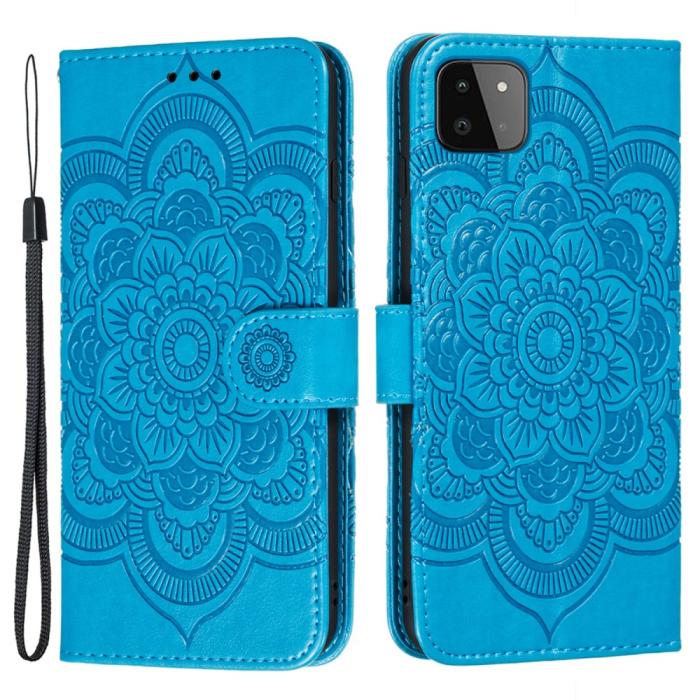 Bild 1, Samsung Galaxy A22 5G - Mandala Plånboksfodral - Blå