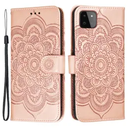 Samsung Galaxy A22 5G - Mandala Plånboksfodral - Roséguld