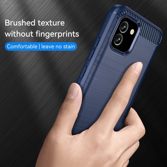 Bild 3, Samsung Galaxy A03 Skal Borstad Stål Textur Blå
