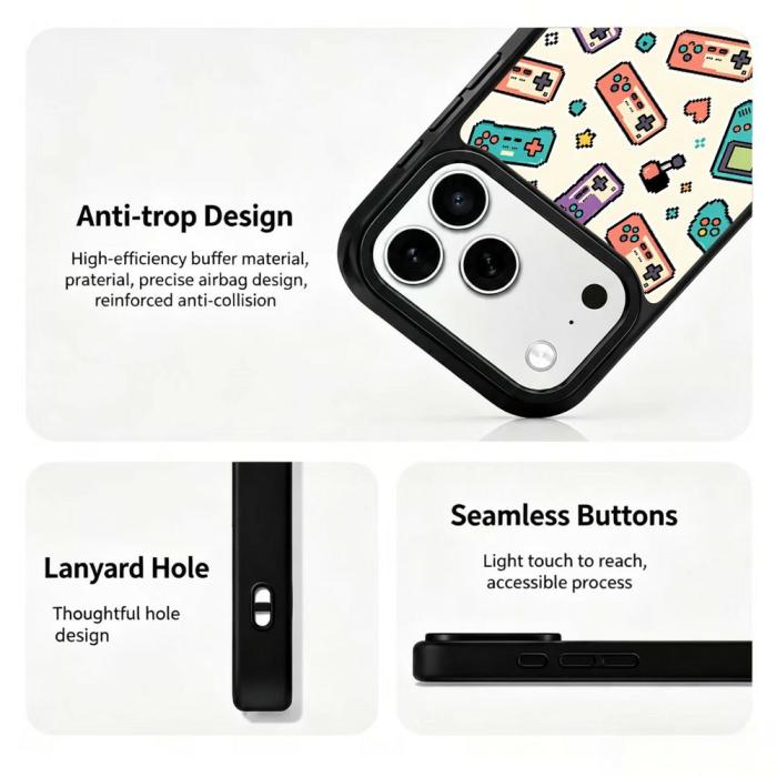 Bild 3, iPhone 18 Pro / 17 Pro Skal MagSafe UV-Mönster Spel