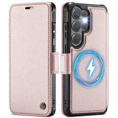 CASEME Samsung Galaxy S25 Ultra Skal RFID Pl&aring;nbok Ros&eacute;guld