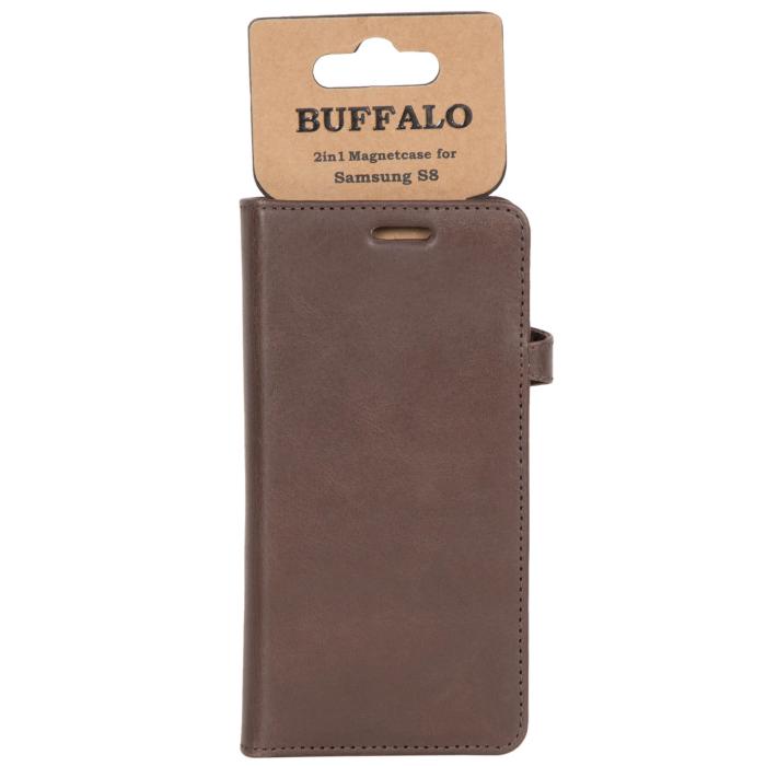 Bild 2, Buffalo Samsung Galaxy S8 Fodral 2in1 Äkta Läder Brun