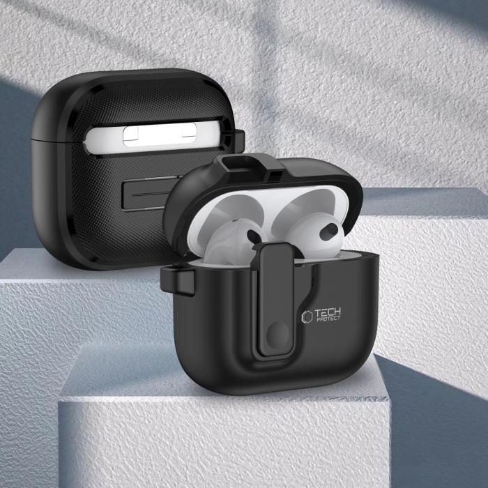 Bild 3, Tech-Protect AirPods 4 Skal Slim Hook Svart