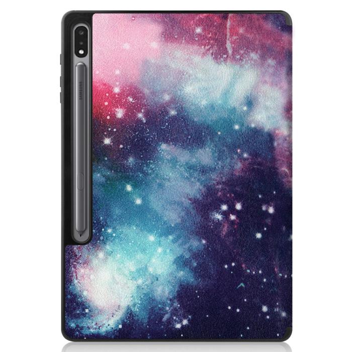 Bild 4, Samsung Galaxy Tab S7 Plus / Tab S8 Plus Fodral Tri-Fold Pennhållare