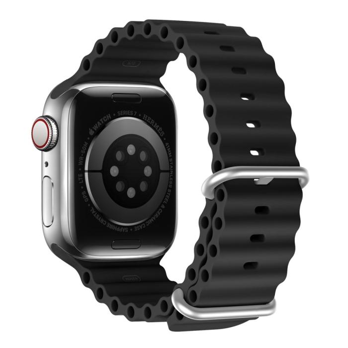 Bild 1, DUX DUCIS Apple Watch 38/40/41 mm Armband Wave Design Svart