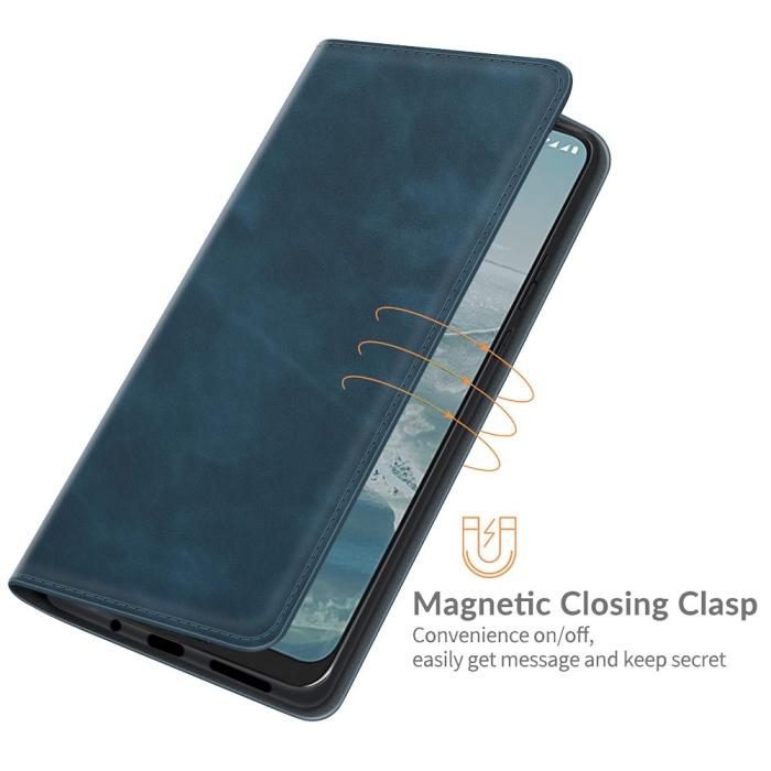 Bild 6, Nokia G10 / G20 Fodral Skin Touch Läder Blå