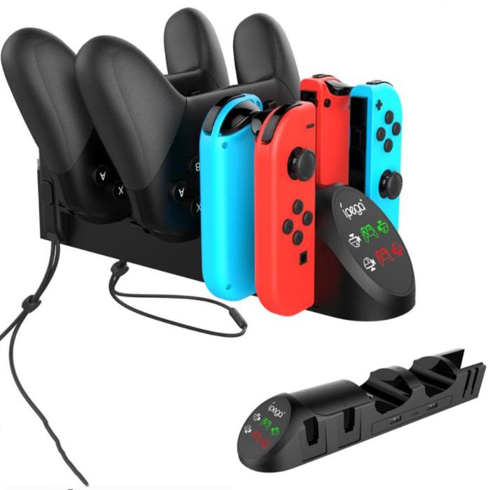 Bild 1, iPega 6in1 Laddningsbas för Nintendo Switch Joy-Con/Pro