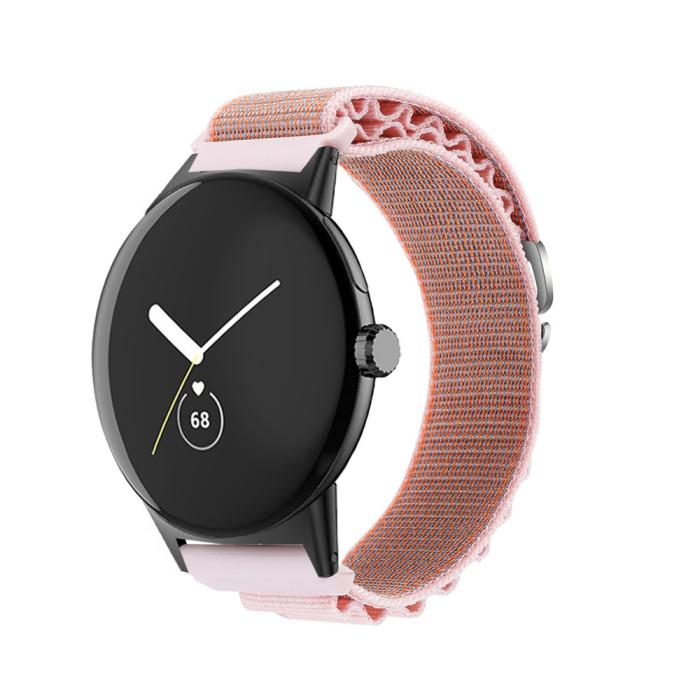 Bild 3, Google Pixel Watch / Watch 2 Armband Nylon Pro Rosa