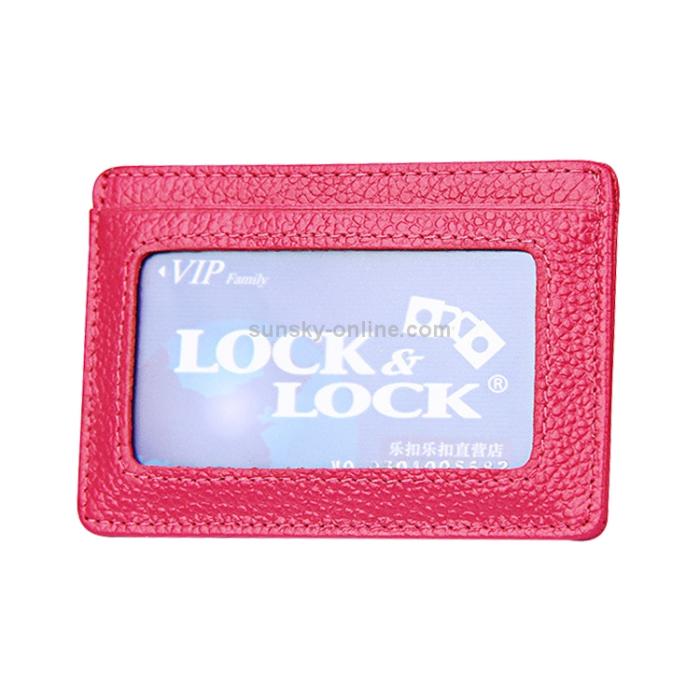 Bild 2, RFID Plånbok Korthållare Litchi Textur Rosa