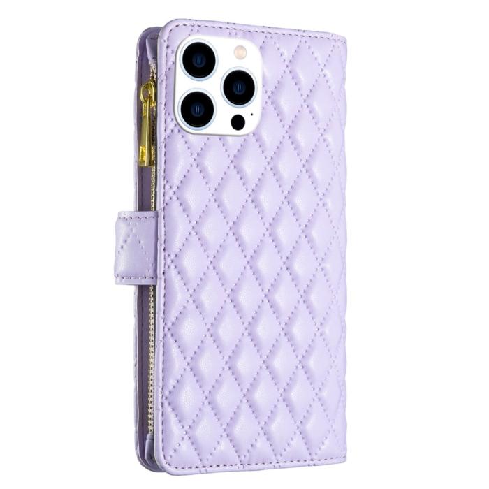 Bild 6, iPhone 16 Pro Fodral Diamond Multifunktionell Lila