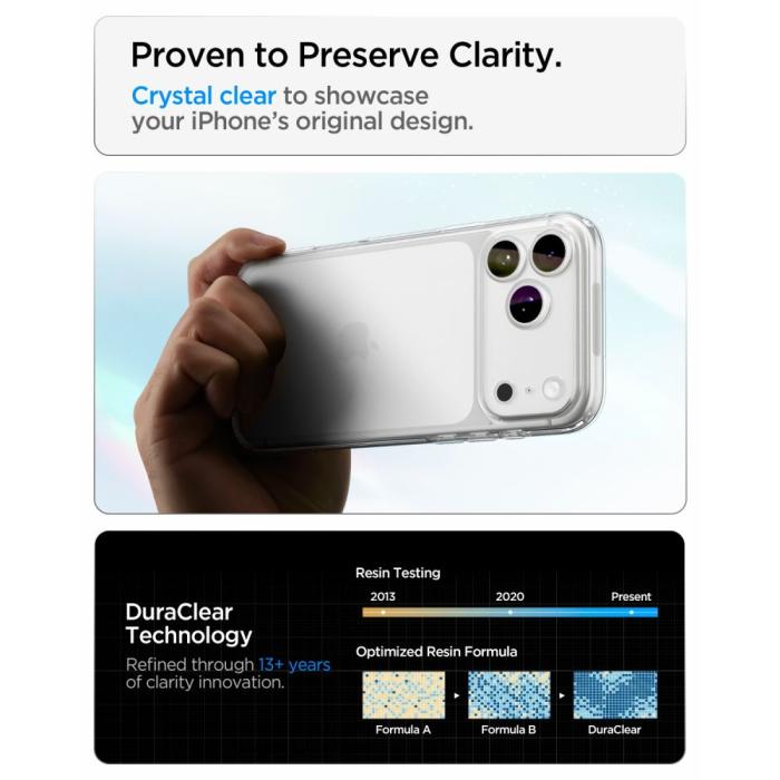 Bild 6, Spigen iPhone 18 Pro / 17 Pro Skal Ultra Hybrid Transparent