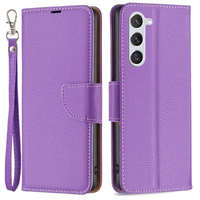 Bild 1, Samsung Galaxy S23 Fodral Litchi Shark Lila