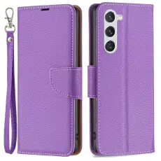 Samsung Galaxy S23 Fodral Litchi Shark Lila