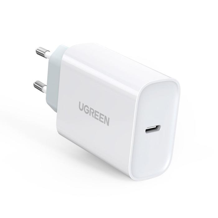 Bild 1, Ugreen 30W USB-C QC PD Snabbladdare Väggladdare Vit
