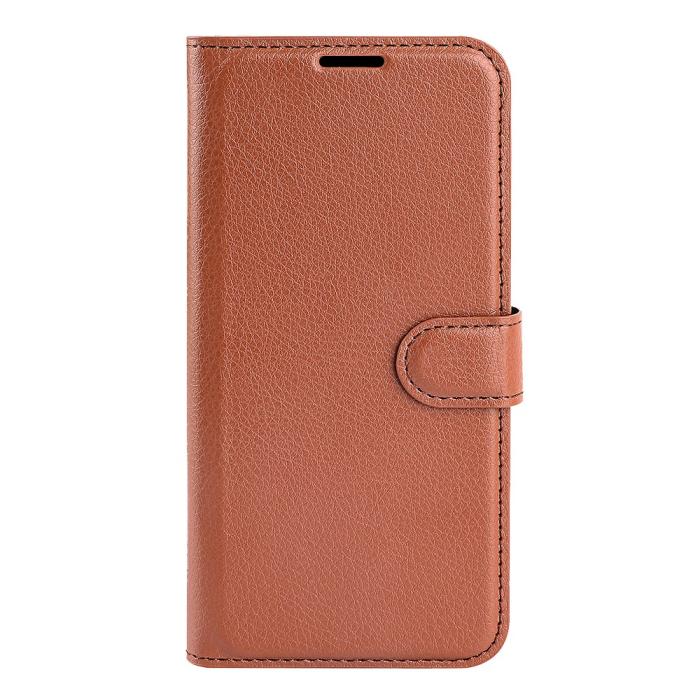 Bild 2, Motorola Moto G31 / G41 Fodral Litchi Textur Brun