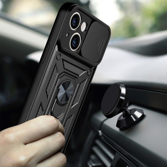 Bild 3, iPhone 14 Pro Skal CamShield Hybrid Ring Svart
