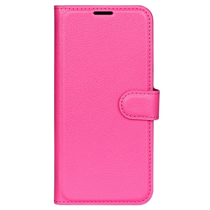 Bild 5, Google Pixel 8A Litchi Läder Fodral Rosa