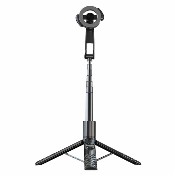 Bild 1, 360° MagSafe Tripod Selfie Stick Aluminium 130 cm Svart