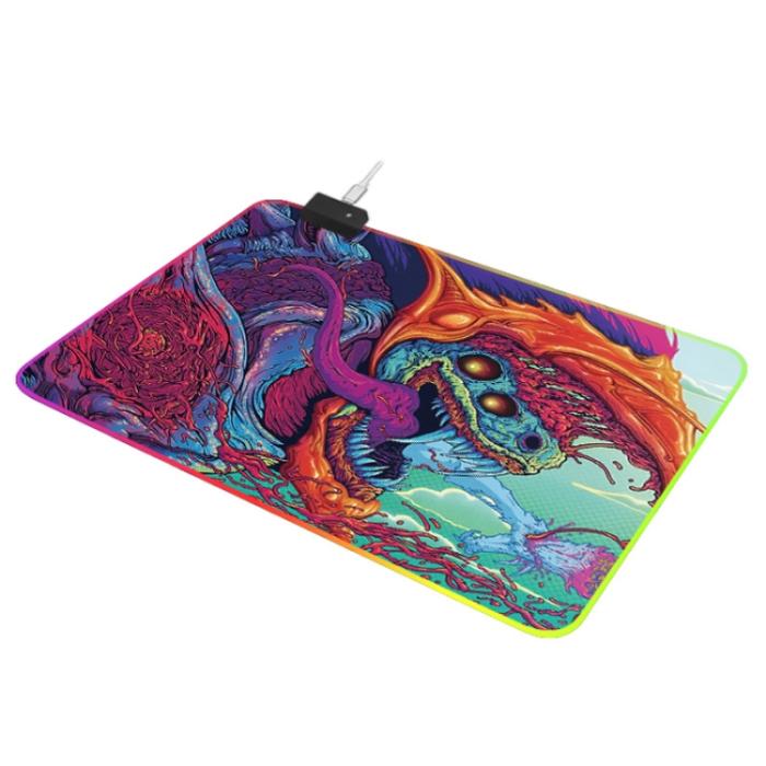 Bild 3, 900x400x4 mm RGB Gaming Musmatta Beast