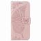 Samsung Galaxy S22 Plus Fodral Butterfly Tryckt Läder Roséguld