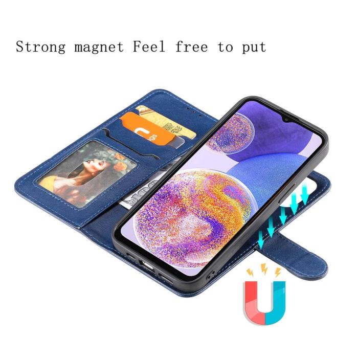 Bild 3, Samsung Galaxy A23 5G 2in1 Magnet/Plånboksfodral Blå