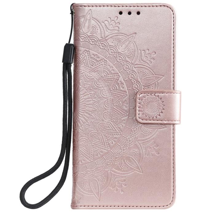 Bild 2, Samsung Galaxy A02s - Mandala Läder Fodral - Roséguld