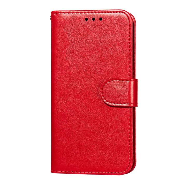 Bild 4, Samsung Galaxy A22 5G - Solid Läder Fodral - Röd