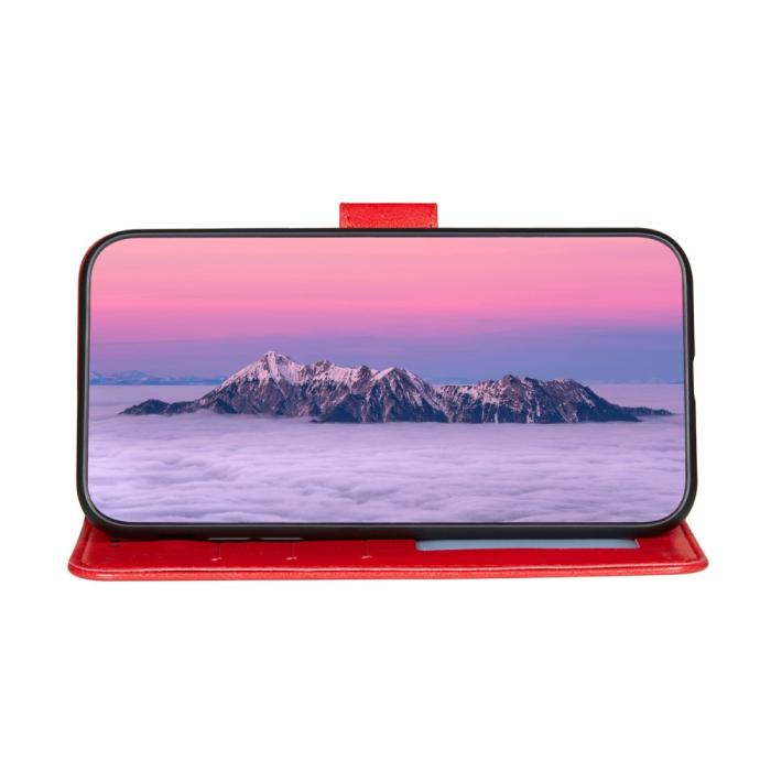Bild 6, Samsung Galaxy A22 5G - Solid Läder Fodral - Röd