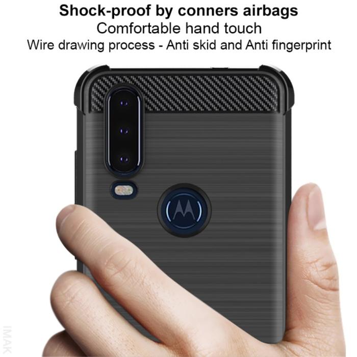 Bild 3, Motorola One Action - IMAK Vega Airbag TPU Skal - Svart