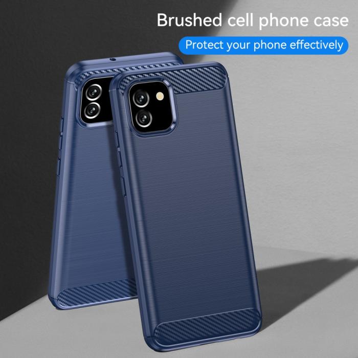 Bild 6, Samsung Galaxy A03 Skal Borstad Stål Textur Blå