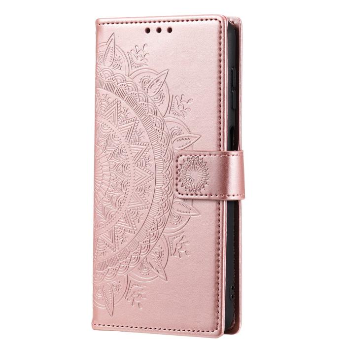 Bild 5, Samsung Galaxy A34 5G Fodral Mandala Läder Roséguld