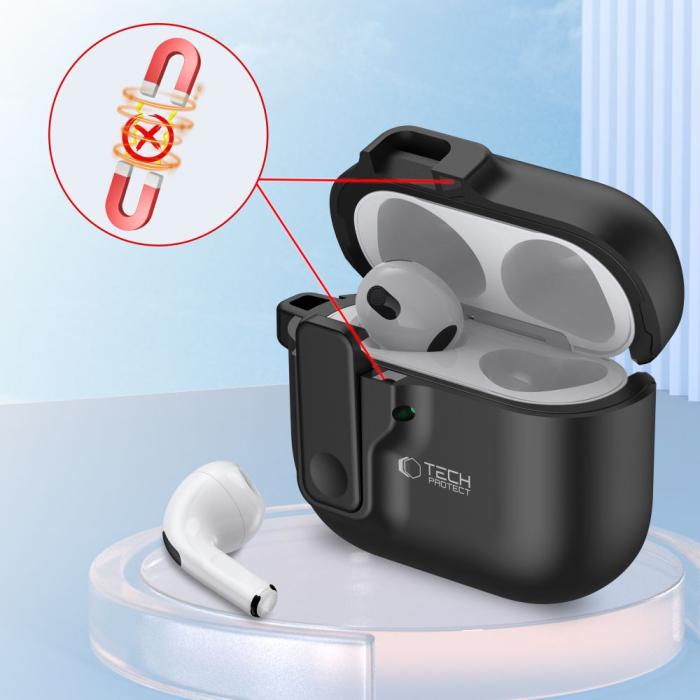 Bild 5, Tech-Protect AirPods 4 Skal Slim Hook Svart